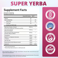 Bebida Energética Instantánea de Yerba Mate en Polvo, Sabor Frambuesa, con Ashwagandha, Melena de León, Vitamina D3, Antioxidante e Inmune