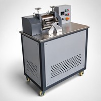 Machine de granulation de plastique de laboratoire, broyeur à deux rouleaux, mélangeur de composés PVC PE PP, granulation, chauffage électrique, CE ISO