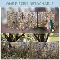 Abri de chasse portable et léger à trois panneaux en tissu polyester pour la chasse au cerf, au canard, à la dinde, piège à animaux pop-up en plein air
