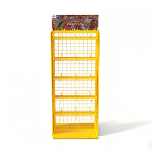 Estante de exhibición moderno portátil de <span class=keywords><strong>metal</strong></span> a prueba de óxido con estantes desmontables y acabado de barniz para uso doméstico y minorista - Product Image 5