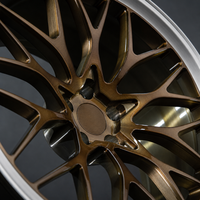 Jantes forgées sur mesure 2 pièces, centre bronze, bord poli, concave profond, pour BMW, Mercedes, Audi, Porsche, AMG