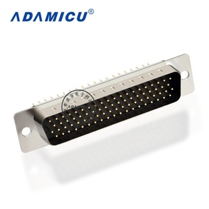 Haute densité 78 broches d sous-interface mâle dip contacts usinés droits matériau en laiton courant nominal 2A pour les connexions de fil - Product Image 5