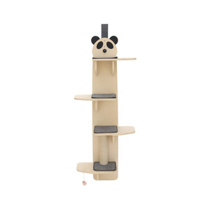 Cat Tree 2 <b>Levels</b> Solid Wood Felt Scratcher Minimalist Design Durable For <b>Small</b> Apartments - Product Image 2