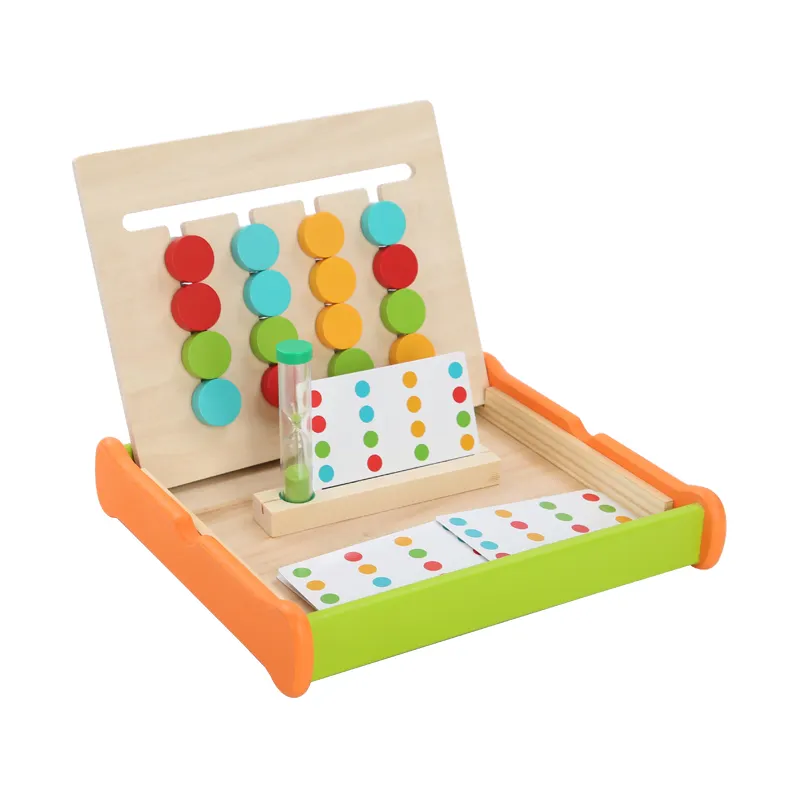 लकड़ी पहेली खेल खिलौने और रंग अनुभूति आत्मज्ञान खिलौने नए डिजाइन विकास बच्चों पशु शैली चार रंग रंग बॉक्स