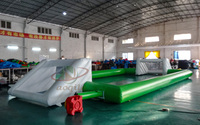 Terrain de football gonflable géant populaire pour l'extérieur, jeu de divertissement, terrain de football humain gonflable aquatique