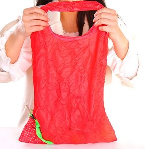 1Pcs Reusable Cute Large Strawberry <b>Zipper</b> Closure Portable Eco-friendly Shopping Vegetable Fruit <b>Tote</b> <b>Nylon</b> <b>Bag</b> - Product Image 2