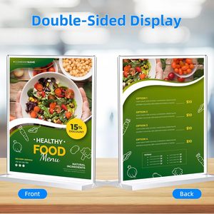 Văn phòng tùy chỉnh tài liệu tài liệu hiển thị đứng Acrylic Bảng menu chủ cho cửa hàng văn phòng nhà hàng - Product Image 4