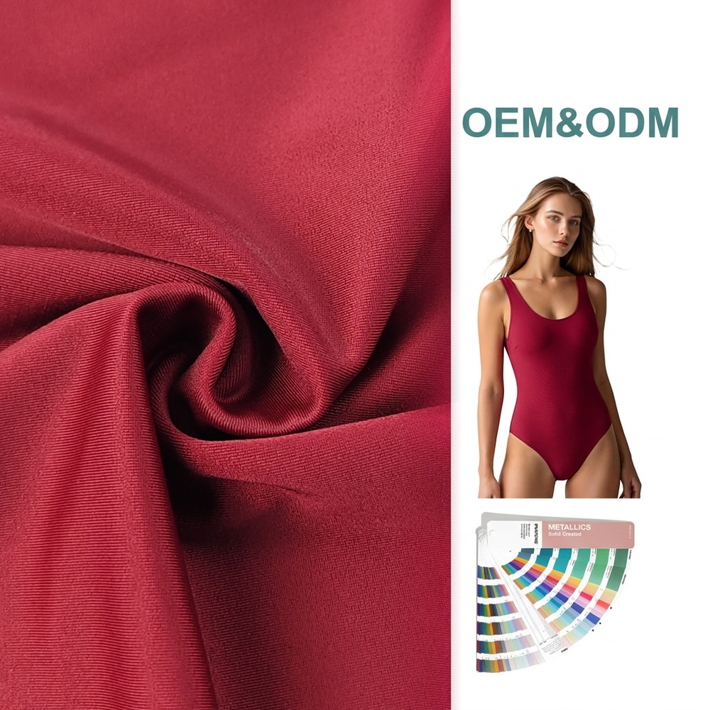 Semi Dull 220GSM 80% Nylon 20% Spandex Warp Knit 4 Way Stretch Tricot Fabric For Bikini Swimwear