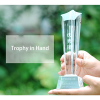 Récompenses personnalisées Direct d'usine Cérémonie annuelle du sport d'événement vierge Trophée étoile Crystal Glass Award