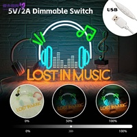 Insegna al Neon per Cuffie da Gaming, Luce LED al Neon Musicale per Sala Giochi, Bar, Karaoke, Decorazione Murale per Man Cave, Ideale per Arredamento Casa Adolescenti