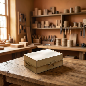 Set di Tre Scatole Rettangolari in Legno con Corda per Decorazione, Conservazione ed Esposizione Domestica - Product Image 3