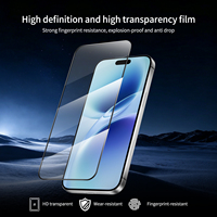 HEYBINGO Blue Box 3-en-1 Anti-Espion 2-Étapes Auto 0.33mm Lentille Oeil d'Aigle AR Étui Magnétique Anti-Choc 3000G pour IP 18 Pro Max