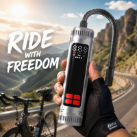 Aluminum Alloy 150PSI Tire Air Pump with SOS Emergency Lighting Portable Digital Tire Inflator for Night Work OEM