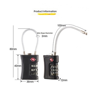 <span class=keywords><strong>Cadenas</strong></span> à combinaison à 3 chiffres approuvé par la <span class=keywords><strong>TSA</strong></span>, en alliage <span class=keywords><strong>de</strong></span> zinc, pour bagages, valises <span class=keywords><strong>de</strong></span> <span class=keywords><strong>voyage</strong></span>, antivol, <span class=keywords><strong>cadenas</strong></span> à code douanier - Product Image 6