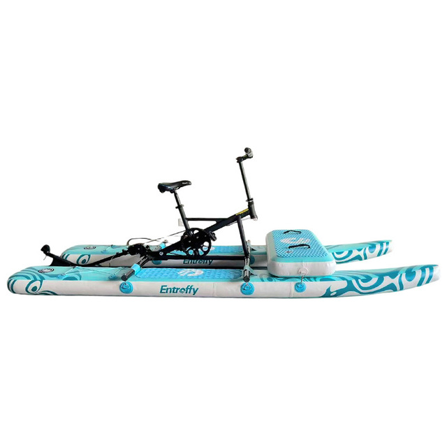 Favorite Sea Inflatable Drop Stitch Aluminum Ultralight Water Bike Pedal Boat for Adults Outdoor