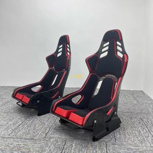 Sièges baquets de course universels en cuir et fibre de carbone de haute qualité, style sport DOS, sièges de voiture légers spécifiques aux circuits de course - Product Image 2