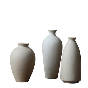 Vases décoratifs en céramique en gros – Ornements modernes en poterie rustique, brûlés, pour la maison, le gîte, le mariage, style zen chinois - Product Image 5