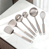 Vente directe d'usine - Écumoire de cuisine en acier inoxydable, spatule, ustensiles de cuisine avec manche long