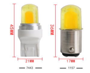 Đèn Phanh Hai Màu Vàng + Trắng DC 12V 1157 3157 7443 COB Bóng Đèn Tín Hiệu Rẽ LED Cho Xe Hơi Phụ Kiện Đèn Xe Hơi Khác - Product Image 5