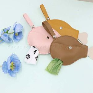 Bolsa para excrementos de perro, dispensador de bolsas para desechos de mascotas, dispensador de excrementos con forma de muslo de pollo de cuero PU - Product Image 2