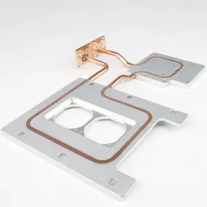 Custom Cooler Plate Inside Fins Copper Tube Cold Plates Water Cooling Plate Heat Sink