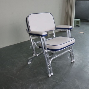 Silla de cubierta plegable marina para yate de aluminio <span class=keywords><strong>Comprar</strong></span> Silla de cubierta Accesorios para barcos con reposabrazos de asientos de barcos de pesca - Product Image 5