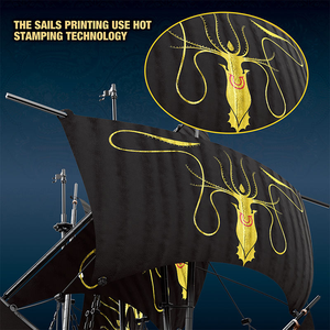 Reobrix 66022 le navire <span class=keywords><strong>du</strong></span> <span class=keywords><strong>silence</strong></span> 3D blocs de construction hippocampe barque modèle brique <span class=keywords><strong>enfants</strong></span> construire bricolage jouet bateau pirate pour la décoration intérieure - Product Image 3