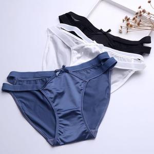 Braguitas de Satén de Seda para Mujer, Venta al por Mayor de Fábrica 2023, Bragas Sexys con Aberturas, Transpirables, de Cintura Baja - Product Image 4
