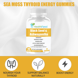 Wholesale Customization Black Seed Ashwagandha Gummies with Black Seed Bladderwack for Immune Metabolism Balance - Product Image 6