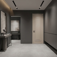 Porte intérieure en bois insonorisée, étanche et résistante à l'humidité KX-27, moderne et minimaliste, en polymère, pour chambre et hôtel