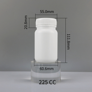 ขวดพลาสติกสีขาวสำหรับบรรจุยาเม็ดแคปซูล HDPE สำหรับการดูแลสุขภาพ พร้อมฝาเกลียว - Product Image 5