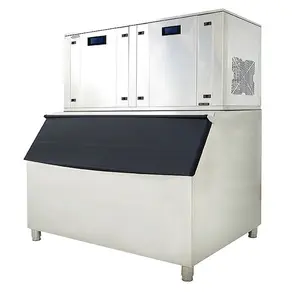 Máquina de fazer gelo comercial automática em cubos ICE-2000P, máquina de fazer gelo em aço inoxidável personalizada de 1000kg