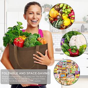 Sac fourre-tout non tissé personnalisé avec logo, motif lettres, taille moyenne, écologique, biodégradable et réutilisable – Vente chaude - Product Image 4