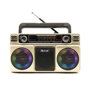 Factory Retro Disco Light Radio AM FM SW 4 Band Portable Desktop Radio Stereo Sound USB TF Play Plastic Rechargeable Battery - Product Image 3
