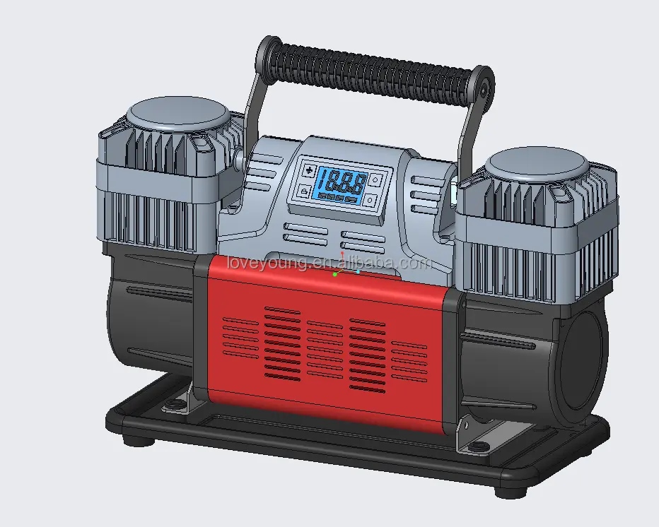 디지털 공기 압축기 자동차 자동 펌프 용 이중 실린더 300PSI 자동차 휴대용 휴대용 공기 압축기