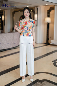 TA1506เสื้อบาสซิคแฟชั่นสไตล์สำนักงานสำหรับผู้หญิงเสื้อผ้าสีสันสดใสสำหรับฤดูร้อน - Product Image 2