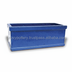 Proveedor de Cerámica de Vietnam - Macetas Rectangulares de Cerámica Esmaltada para Jardín y Macetas para Flores Hechas en Vietnam - Product Image 1