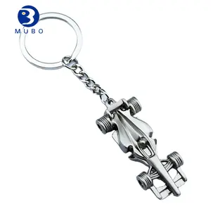 Porte-clés de voiture 3D OEM en alliage de zinc Porte-clés en métal Porte-clés de course F1 personnalisé Modèle de voiture