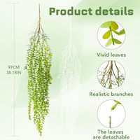 Bunga Buatan Amaranthus Caudatus Laris Manis, Hiasan Daun Gantung dari Benang Sutra dan Busa, untuk Paskah dan Natal