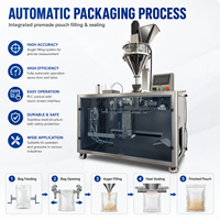 Machine d'emballage automatique de poudre en doypack avec remplisseur à vis sans fin, contrôle PLC et solution de personnalisation de la taille du sac