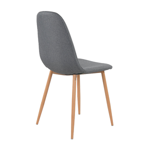 Free Sample Modern Upholstery Seat Grey <strong>Patchwork</strong> Design Velour Back Upholstered White Fabric <strong>Dining</strong> <strong>Chair</strong> With Arms Fabric - Product Image 4