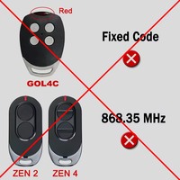 DITEC GOL4 BIXLG4 BIXLS2 BIXLP2 Entrematic ZEN2 ZEN4 ZEN2W ZEN4W Télécommande de porte de garage 433.92MHz Rolling Code
