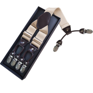 Lk फैशन क्लासिक टार्टन प्रिंट वाई-बैक 6 क्लिप मल्टीफंक्शनल शर्ट फ्लैट सस्पेंडर 70% पॉलिएस्टर 30% लोचदार यूनिसेक्स प्रचार - Product Image 6