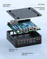 HYSTOU Mini PC industriel de bureau d'usine 12e génération H3D Intel N100 M.2 SSD HD DP Win10/11Pro Linux OS DDR4 PC