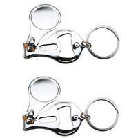 NOUVEAU 3 en 1 Multi-fonction Portable Nail Clipper Bottle Opener avec Key Ring Metal Nail Cutter Opener Manicure Tools