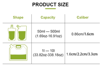 100 pièces en plastique transparent Stand-up liquide bec pochette sac 100ml 200ml 500ml boisson conteneur caractéristiques de sécurité pour le stockage de jus