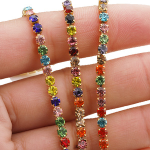 Cadena de diamantes de imitación coloridos con engaste de garra para pulseras, cinturones y accesorios de ropa H1585 - Product Image 3