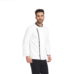 <span class=keywords><strong>Veste</strong></span> <span class=keywords><strong>de</strong></span> chef unisexe à manches longues, simple boutonnage, uniforme <span class=keywords><strong>de</strong></span> chef <span class=keywords><strong>de</strong></span> <span class=keywords><strong>cuisine</strong></span>, manteau <span class=keywords><strong>de</strong></span> chef pour hommes et femmes - Product Image 2