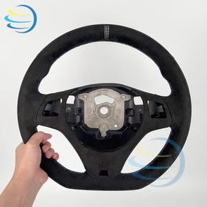 Volante Riscaldato in Finta Pelle Scamosciata per Interni Auto <span class=keywords><strong>BMW</strong></span> Serie E: E90 328i, E60, E46, E87, E92, M3, E39, X5 E70, X6 E71 - Product Image 1