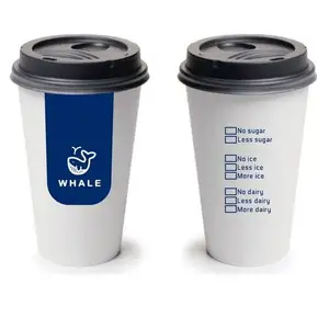 Paper Cups 150GSM-320GSM Single/Double PE Coated Coated Customized Logo Printing Paper Cup Fans